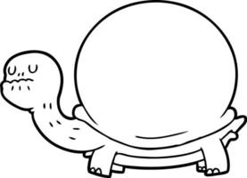 Cartoon-Schildkröte Strichzeichnungen vektor
