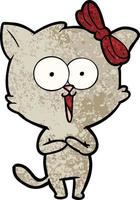 Zeichentrickfigur Katze vektor