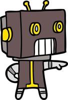 Cartoon-Doodle-Charakter-Roboter vektor