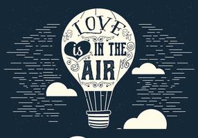 Kärlek är i Air Vector Air Balloon
