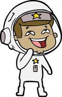 Cartoon lachender Astronaut vektor