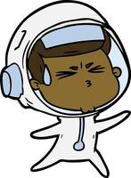 Cartoon gestresster Astronaut vektor