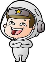 Cartoon lachender Astronaut vektor