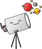 Cartoon-Teleskop mit Gesicht vektor