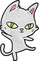 Cartoon-Katze starrt vektor