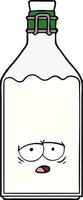 tecknad serie gammal mjölk flaska vektor