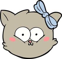 süßes Cartoon-Kätzchen-Gesicht vektor