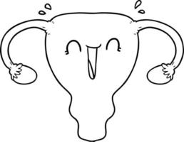 Cartoon glückliche Gebärmutter vektor