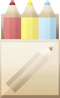 packa av färg pennor grafisk vektor illustration ikon