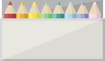 packa av färg pennor grafisk vektor illustration ikon