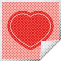 hjärta symbol grafisk vektor illustration fyrkant klistermärke