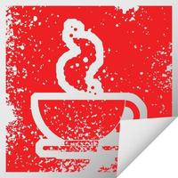 vektor ikon illustration av en varm kopp av kaffe