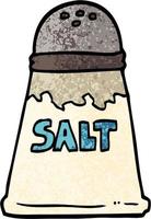 grunge texturerad illustration tecknad serie salt shaker vektor