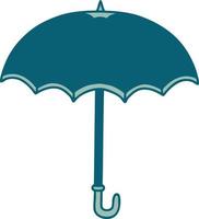 Tattoo-Stil-Ikone eines Regenschirms vektor