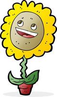 Cartoon glückliche Sonnenblume vektor