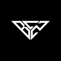 bcz-Buchstaben-Logo kreatives Design mit Vektorgrafik, bcz-einfaches und modernes Logo in Dreiecksform. vektor