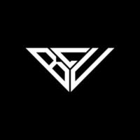 bcu brev logotyp kreativ design med vektor grafisk, bcu enkel och modern logotyp i triangel form.