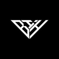 bih brev logotyp kreativ design med vektor grafisk, bih enkel och modern logotyp i triangel form.