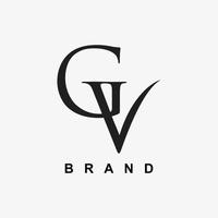 gv initial logotyp enkel och ren design vektor