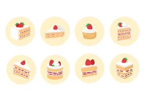 Skivad Strawberry Shortcake Vector