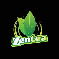 Design-Vorlage für das Entspannungslogo mit frischem grünem Tee vektor