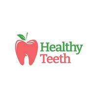 Zahnzähne mit Apfelform Logo Zeichen Symbol Symbol vektor