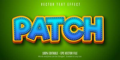 patch text, tecknad stil text effekt