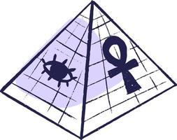 magische Symbolpyramide vektor