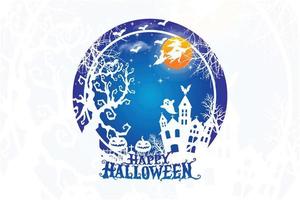 glückliches Halloween-Kürbiskatzen-Hexe-T-Shirt Design vektor