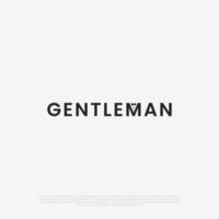 Gentleman Wortmarke Logo Design kreative Idee vektor