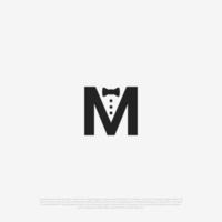 Gentleman Initial m Logo-Symbol auf isoliertem Hintergrund vektor