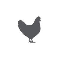 kyckling silhuett logotyp design. vektor symbol av bruka samling. höna ikon piktogram. vektor illustration