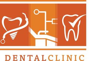 medicinsk dental logotyp design. tandläkare och tandvård klinik vektor logotyp design.