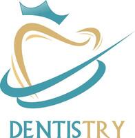 Zahnvektor-Logo-Vorlage für Zahnheilkunde oder Zahnklinik und Gesundheitsprodukte. vektor