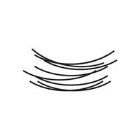 eps10 schwarze Vektor Vogelnest abstrakte Linie Kunstsymbol isoliert auf weißem Hintergrund. Vogelhaus-Umrisssymbol in einem einfachen, flachen, trendigen, modernen Stil für Ihr Website-Design, Logo und mobile Anwendung