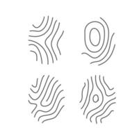 touch-id-symbol und digitaler datenschutz. isolierte Vektorillustration. Fingerabdruck-Vektor-Set. vektor