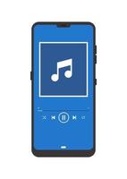 Smartphone mit Musikplayer-Vektor vektor