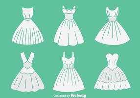 Vit brudar Maid Collection Vector