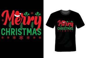 Weihnachtstag T-Shirt-Design-Vorlage vektor