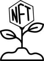 nft-Symbole nft-Logo nft-Vektorillustration vektor