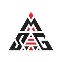Einzigartiges dreieckiges Logo-Design mit drei Buchstaben vektor