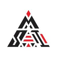Einzigartiges dreieckiges Logo-Design mit drei Buchstaben vektor