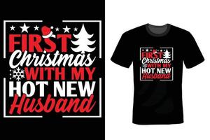 Weihnachtstag T-Shirt-Design-Vorlage vektor