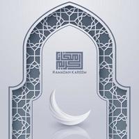 ramadan kareem grußkartenvorlage islamisch mit geomterischem muster. Vektor-Illustration vektor