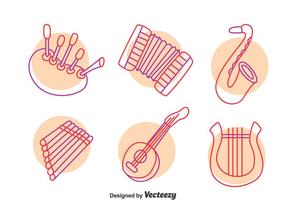 Handgezeichnetes Musikinstrument-Vektor vektor