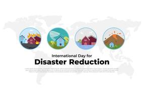 internationell dag för katastrof minskning berömd på oktober 13. vektor