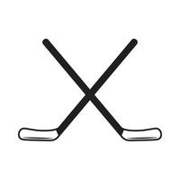 Vintager Retro-Wintersport-Hockeyschläger. kann wie emblem, logo, abzeichen, etikett verwendet werden. markieren, plakatieren oder drucken. monochrome Grafik. Vektor-Illustration. Gravur vektor