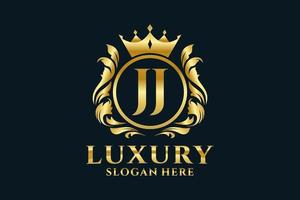 Anfangsbuchstabe JJ Royal Luxury Logo Vorlage in Vektorgrafiken für luxuriöse Branding-Projekte und andere Vektorillustrationen. vektor