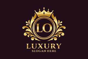 Initial Lo Letter Royal Luxury Logo Vorlage in Vektorgrafiken für luxuriöse Branding-Projekte und andere Vektorillustrationen. vektor