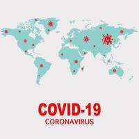 Coronavirus Global Spread Map vektor